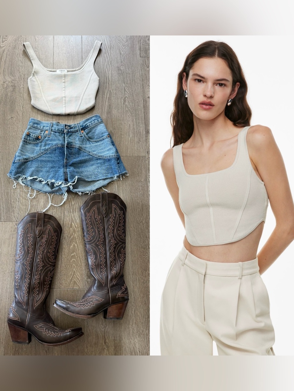 Aritzia Babaton Sculpt Knit Bustier Tank